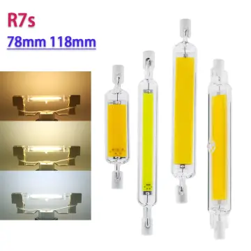 R7s LED COB Light Bulb Dimmable 78mm 118mm 6W 12W Glass Tube Lamp