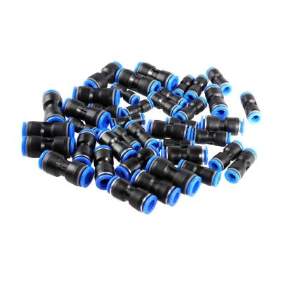30pcs Pneumatic Fittings 10mm 8mm 6mm Straight Push Plastic Connector Trachea Connector Set PU Plastic Air water Hose Tube Gas