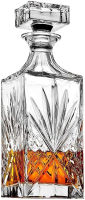 James Scott Crystal Decanter for Whiskey, Liquor and Bourbon - 25 Oz. Lead Free | Irish Cut design | Gift Box