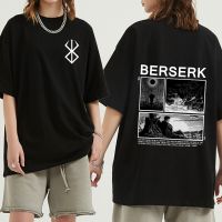 Funny Cotton T Shirt Double Sided Tshirts Men Berserk Guts T Shirt