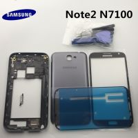 【Worth-Buy】 เคสฝาหลังกระจกหน้าจอกรอบไวโอลินสำหรับ Samsung Galaxy Note 2 N7100ชิ้นส่วน N7105