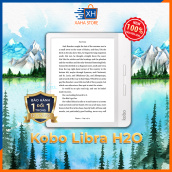 [Trả góp 0%]Máy đọc sách Kobo Libra H2O - 8GB đen trắng - Bảo hành 12 tháng - tặng bao chống sốc (Kobo Libra H2O ereader - 12 month warranty)