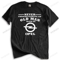 Mens summer cotton tshirt loose tops OPEL Vauxhall Never Underestimate an Old Man Mens T Shirt unisex t-shirt teenagers tops