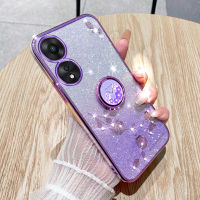 เคสนิ่มสำหรับ OPPO A38 A78 A58 4G 5G NFC OPPOA58ปลอกโทรศัพท์มือถือ4G พร้อมที่ยึดแหวนซิลิโคนไฟฟ้าไล่ระดับสีฝาครอบกุหลาบนิรันดร์ OPPO A38 4G ขายดี