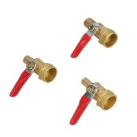 Water oil gas fuel pipeline shut-off ball valve 1/2 inch male thread 8/10 / 12mm barbed hose connection brass pipe fittings 2pcs Valves