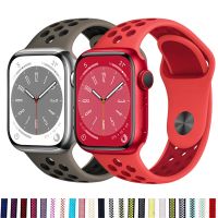 [HOT CHALIUIUILILXWE 607] สายนาฬิกาซิลิโคนสำหรับสายคาด Apple Watch 44มม. 40มม. 49มม. 45มม. 41มม. 38มม. 42มม. 44มม. สายนาฬิกา IWatch Series 7 8 5 6 3 Se Ultra