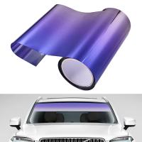 【Sell-Well】 OLOMM สติกเกอร์รถหน้าต่าง Sun Visor Strip Tint Film กระจกหน้าป้องกัน Shade Sticker