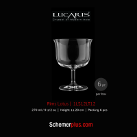 LUCARIS แก้วไวน์รุ่น RIMS LOTUS 270 ml. แพ็ค 6 ใบ