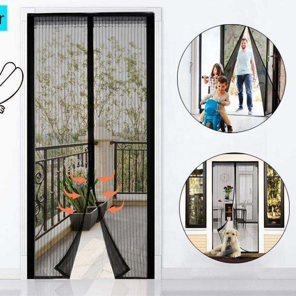 Magnetic Mosquito Mesh Screen Door Heavy Duty Hands Free Closer | Lazada PH