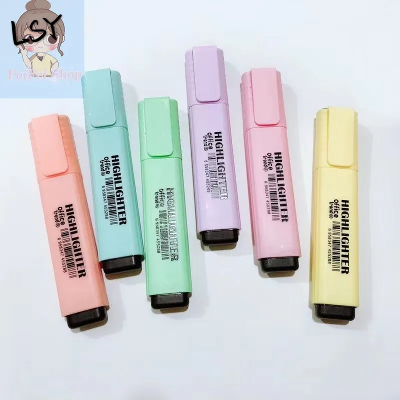 CFF?Highlighter Pen,Text Marker 6 Colors #9024 Highlighters Pastel Color |  Lazada PH