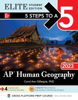 หนังสืออังกฤษใหม่ 5 Steps to a 5: AP Human Geography 2023 Elite Student Edition [Paperback]