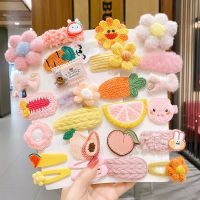 Korean Fashion 8pcs Winter Women Girls Hairpin Cartoon Plush Hairpin Female Cute Lamb Hair Clip Bangs Side Clip Top Clip Gift