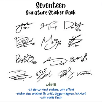 Shop Seventeen Sticker Signature online