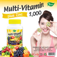 วิตามินรวม พลัส ซิงค์ x 1 ขวด มัลติวิตามิน วิตามินรวม เดอะ เนเจอร์ Multi Vitamin plus Zinc The Nature Multivitamin Multivit Vitamin A B B1 B2 B3 B5 B6 B7 B9 B12 C D D3 E K