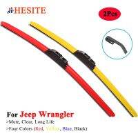 [Car Parts] HESITE สีสัน Hybrid ใบปัดน้ำฝนสำหรับ Jeep Wrangler TJ JK JL SUV Convertible 2006 2008 2010 2012 2013 2015 2016 2017 2019 2022