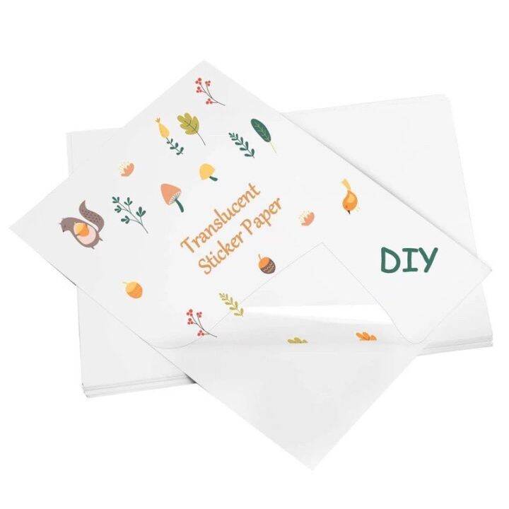 Printable A4 Inkjet Adhesive Vinyl Paper Transparent Sticker Paper Clear Sticker 20S NON ...