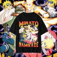 อนิเมะเสื้อยืด Namikaze Minato และ Rasengan NARUTO เสื้อยืดแขนสั้นผ้าฝ้ายฤดูร้อนตัวเดียวกัน เกม