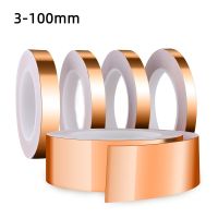 40 Meter Copper Foil Tape with Conductive Shielding Tape 50mm/40mm/30mm/20mm/10mm Single sided Conductive Roll For avoid voltage