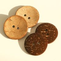 10 Pcs Wooden Buttons Natural Coconut Buttons  for Clothing Decorative Suitable Windbreaker Sewing Every Texture Is Unique Haberdashery