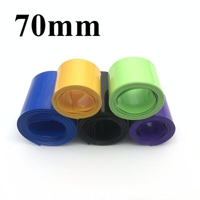 Width 70mm 18650 Lithium Battery Heat Shrink Tubing Li-Ion Wrap Cover Skin PVC Shrinkable Film Sleeves Insulation Sheath Cable Management