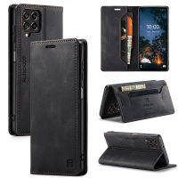 Samsung Galaxy M53 Wallet Case, WindCase Vintage Leather Flip Cover Stand Magnetic Closure Shockproof Protective Case for Samsung Galaxy M53