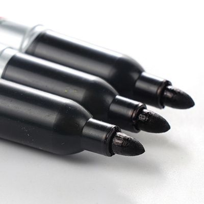 3 ชิ้น/ล็อตสีดำปากกามาร์กเกอร์น้ำมันถาวร Token ปากกาสำหรับกระดาษแก้วโลหะปากกาอุปกรณ์สำนักงานโรงเรียนปากกาความจุขนาดใหญ่-zptcm3861