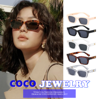 แว่นกันแดด COCOJEWELRY Ins เจนนี่แว่นตากรอบสี่เหลี่ยมเกาหลีแว่นตาฮิปฮอปบุคลิกแบบสตรีทแว่นตาถ่ายรูป