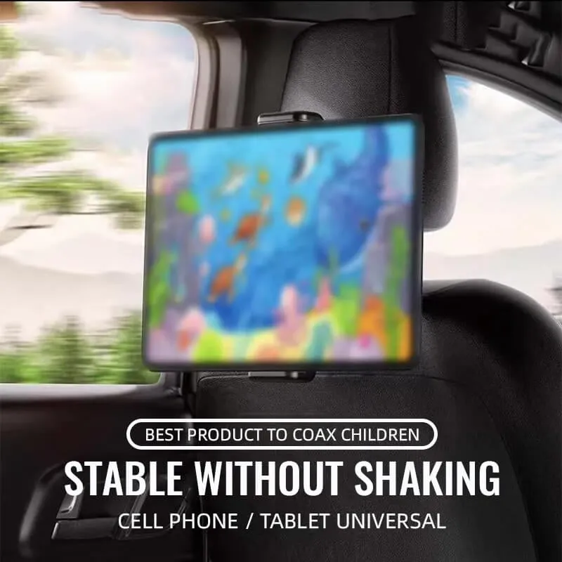 In-Car Headrest Tablet Mount For iPad 360 Degree Rotating Phone Mount –