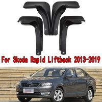 JHTJHNDTGFJHND 1ชุดรถ Mud Flaps สำหรับ Skoda Rapid 2013 2014 2015 2016 2017 2018 2019 Mudguards Splash Guards Fender Mudflaps อุปกรณ์เสริม