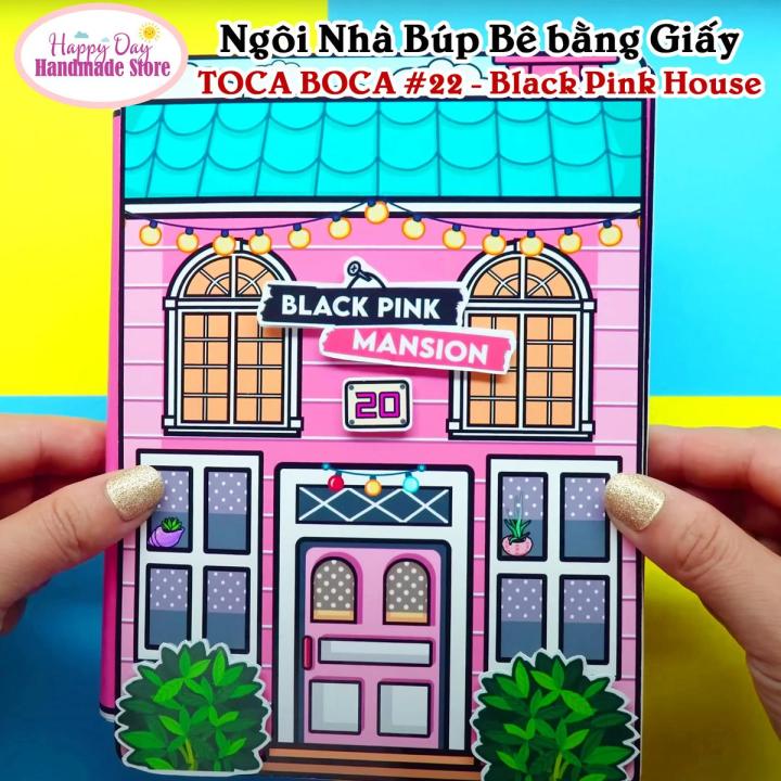 Nhà Búp Bê Bằng Giấy Chủ đề Ngôi Nhà Của Toca Boca 22 Black Pink House Diy Tự Làm Cùng Con 6321