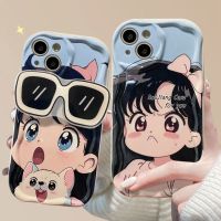 เคส RouJiang สำหรับ iPhone 15 14 13 12 11 Pro Max X XR Xs Max 8 7 6S Plus SE 2020ตัวละครภาพยนตร์การ์ตูนน่ารักสาวสวยพร้อมขายึด