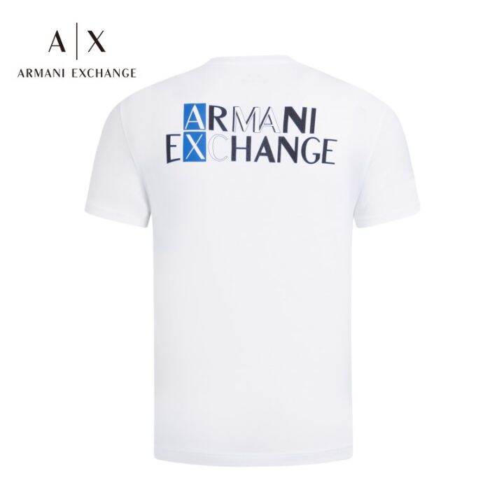 armani-เสื้อยืดแขนสั้นสำหรับผู้ชาย-พิมพ์ลายคอกลม-logo-huruf-ฤดูร้อน