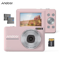 Andoer แบบพกพา1080P กล้องดิจิตอลกล้องวิดีโอ44MP โฟกัสอัตโนมัติ2.5หน้าจอ IPS 16X ดิจิตอลซูมป้องกันการสั่นไหวตรวจจับใบหน้าจับภาพรอยยิ้มด้วยการ์ดหน่วยความจำ32GB แบตเตอรี่2ชิ้นของขวัญคริสต์มาสสำหรับเด็กวัยรุ่น