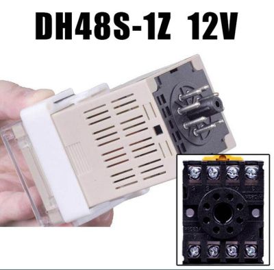 Dh48s-1z Dh48s-s Dh48s-2z 2zh รีเลย์ตัวจับเวลาวงจรการทำซ้ำรีเลย์/จับเวลา Socket 220V 110V 24V 12V Timer รีเลย์