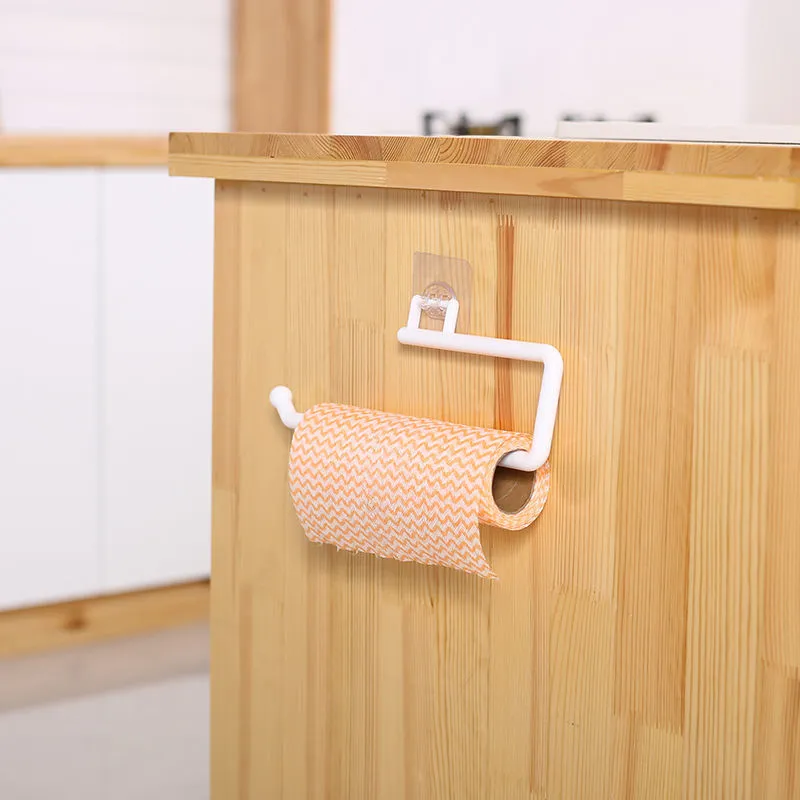 Kitchen Towel Roll Holder Paper Towel Roll Wall Mounted Storage Rack Hook  Tissue 