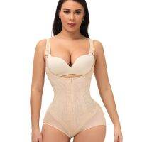 AB4B Bodysuits Shapewear Hooks Zipper Tummy Control Open Crotch Mesh Butt Lfiting Shaper Smooth Out Back and Muffin Top