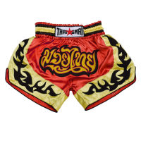 THAISMAI BS1220 กางเกงมวยไทย ผ้าต่วน ปักมวยไทย - THAI BOXING SHORTS  SATIN MUAYTHAI BS1220 THAIFIGHTPRO