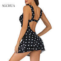 July Sand Retro Dot Printed Swimsuit Women Swimsuit Summer Swimwear Dress Beachwear