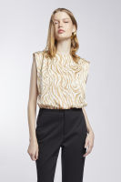 ESPADA เสื้อเบลาส์ผ้าซาตินลายเสือ ผู้หญิง | Bengal Tiger Print Satin Blouse | 4721