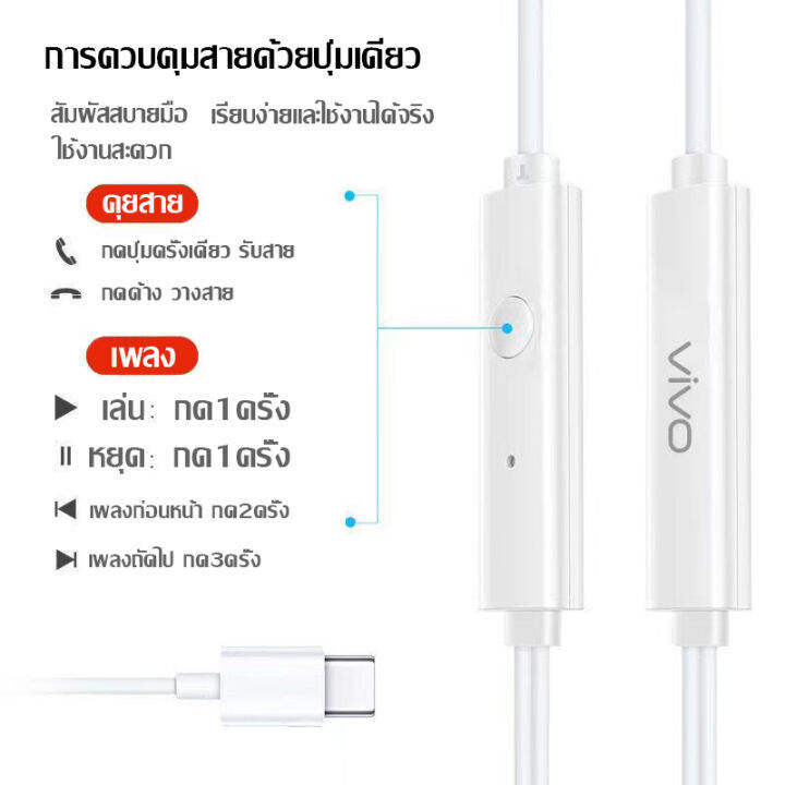 หูฟัง-vivo-type-c-headphones-คุณภาพสูงของแท้-อินเอียร์-พร้อมแผงควบคุมอัจฉริยะ-และไมโครโฟนในตัว-ใช้กับช่องเสียบขนาดtype-c-รองรับ-x50-x60-x27-xiaomi-samsung-huawei