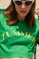 Zummer T Shirt - Green Zummer Zummer เสื้อยืดสีเขียวสกรีนลาย Zummer