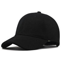 57-62cm 61-68cm big head man large size wool baseball hats male winter outdoors plus size felt sport caps