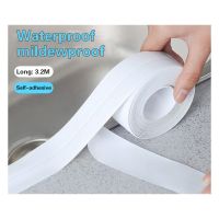 1PC Sealing Strip Tape Bathroom Shower Sink Bath 3.2Mx38mm White PVC Self-adhesive Waterproof Wall Sticker for Bathroom Kitchen Adhesives Tape