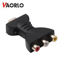 VAORLO Gold-plated HDMI-compatible to 3 RGB RCA Video Audio Adapter AV Component Converter Adapters Adapters