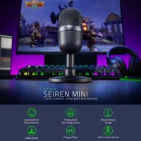 ส่งฟรี RAZER Seiren Mini Microphone Condenser Supercardioid Ultra-Compact Streaming Microphone ไมโครโฟน ขนาดมินิ ชาร์จ อุปกรณ์เสริมกล้อง