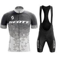 2023 SCOTT Cycling Jersey Set Men Cycling Clothing Road Bike Shirts Suit Bicycle Bib Shorts MTB Ropa Ciclismo Maillot