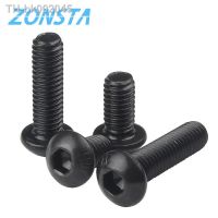 ☢❖ ISO7380 M2 M2.5 M3 M4 M5 M6 Round Black 10.9 Grade Hex Screws Hexagon Screw Cap Socket Button Head Allen Furniture Bolt