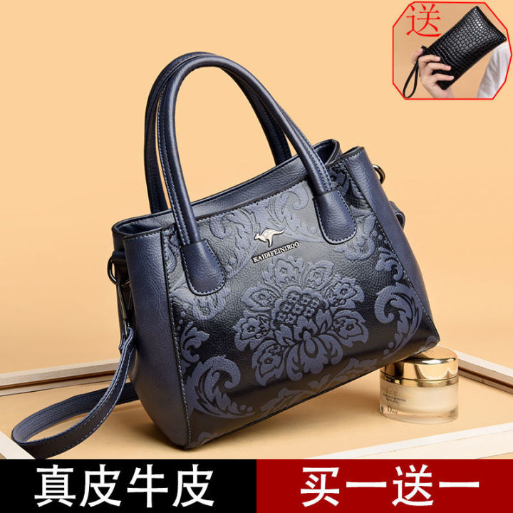 chinoiserie-ของแท้เคาน์เตอร์จิงโจ้กระเป๋าผู้หญิง-national-wind-กระเป๋าหนังแท้สำหรับสุภาพสตรีกระเป๋านูนสำหรับแม่สามีกระเป๋าแม่วัยกลางคน