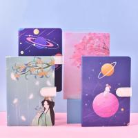 A5 Chinese Style Magnetic Notebook Creative Notepad Starry Sky Series Cute Hand Ledger Cartoon Student Diary School Supplies