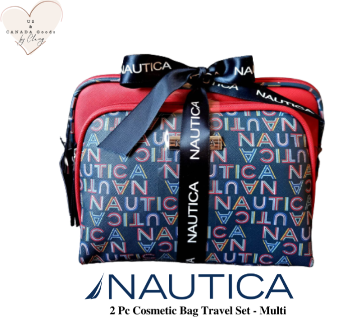 Nautica 2 Pc Cosmetic Bag Travel Set Multi Lazada PH